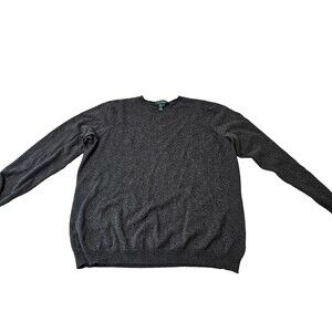 Lauren Ralph Lauren Sweater Woman 2X Pullover Gray Sweater Lightweight
